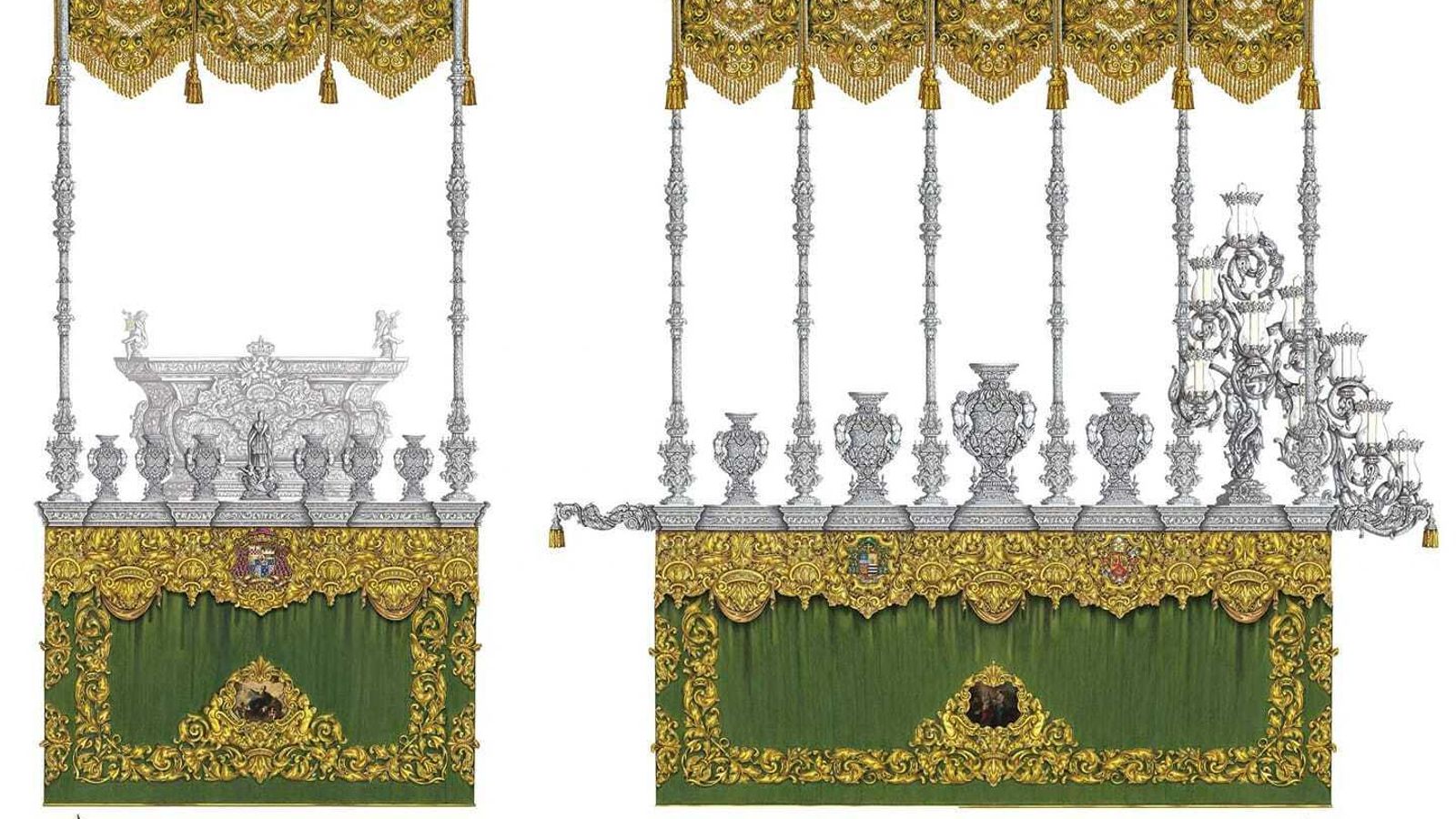 Diseño del nuevo palio de Gracia y Esperanza.