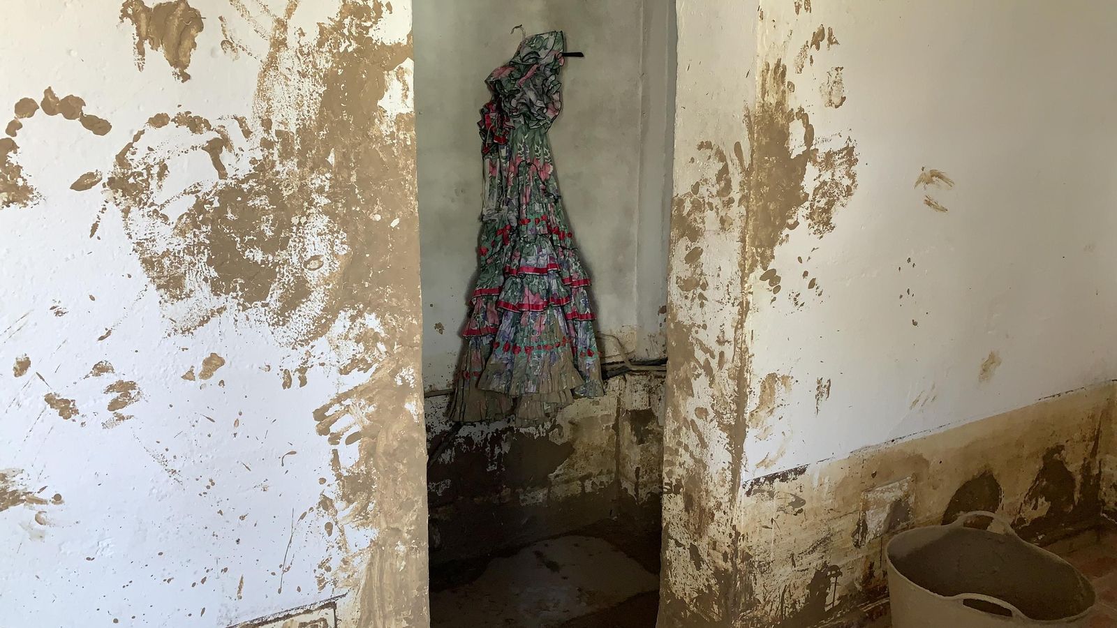 Así ha quedado el vestidor de la casa de María del Mar.