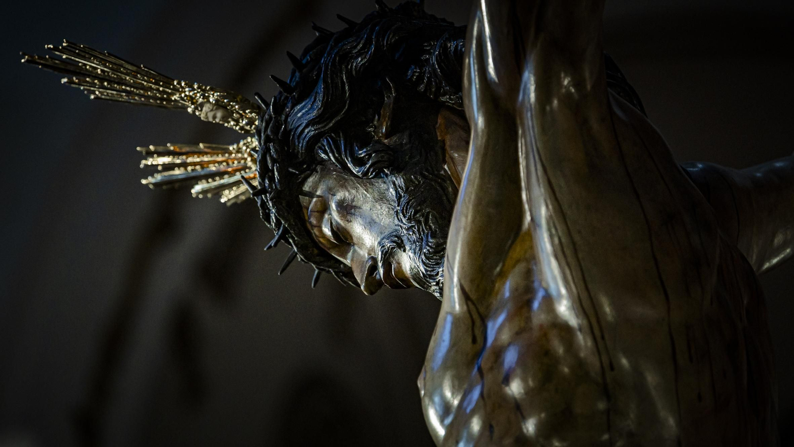 Las imágenes del Cristo de la Misericordia de la cofradía de La Palma después de su restauración