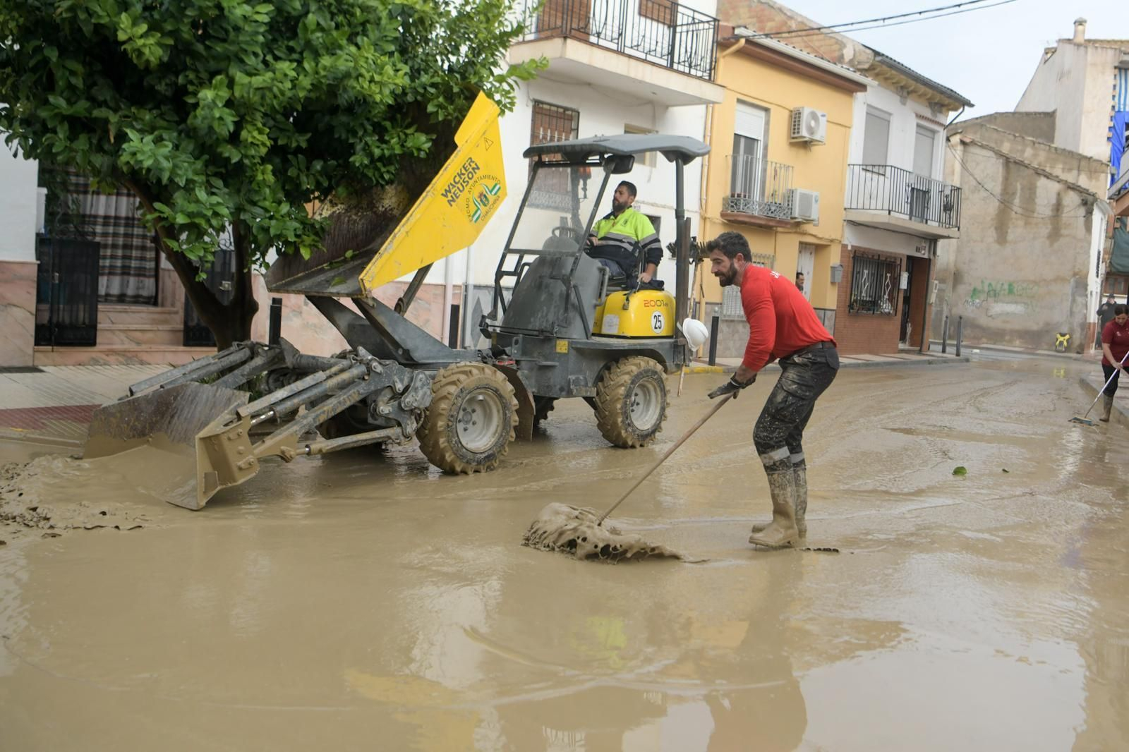 Fotos: Lucha contra el lodo en Chauchina tras los estragos de la DANA