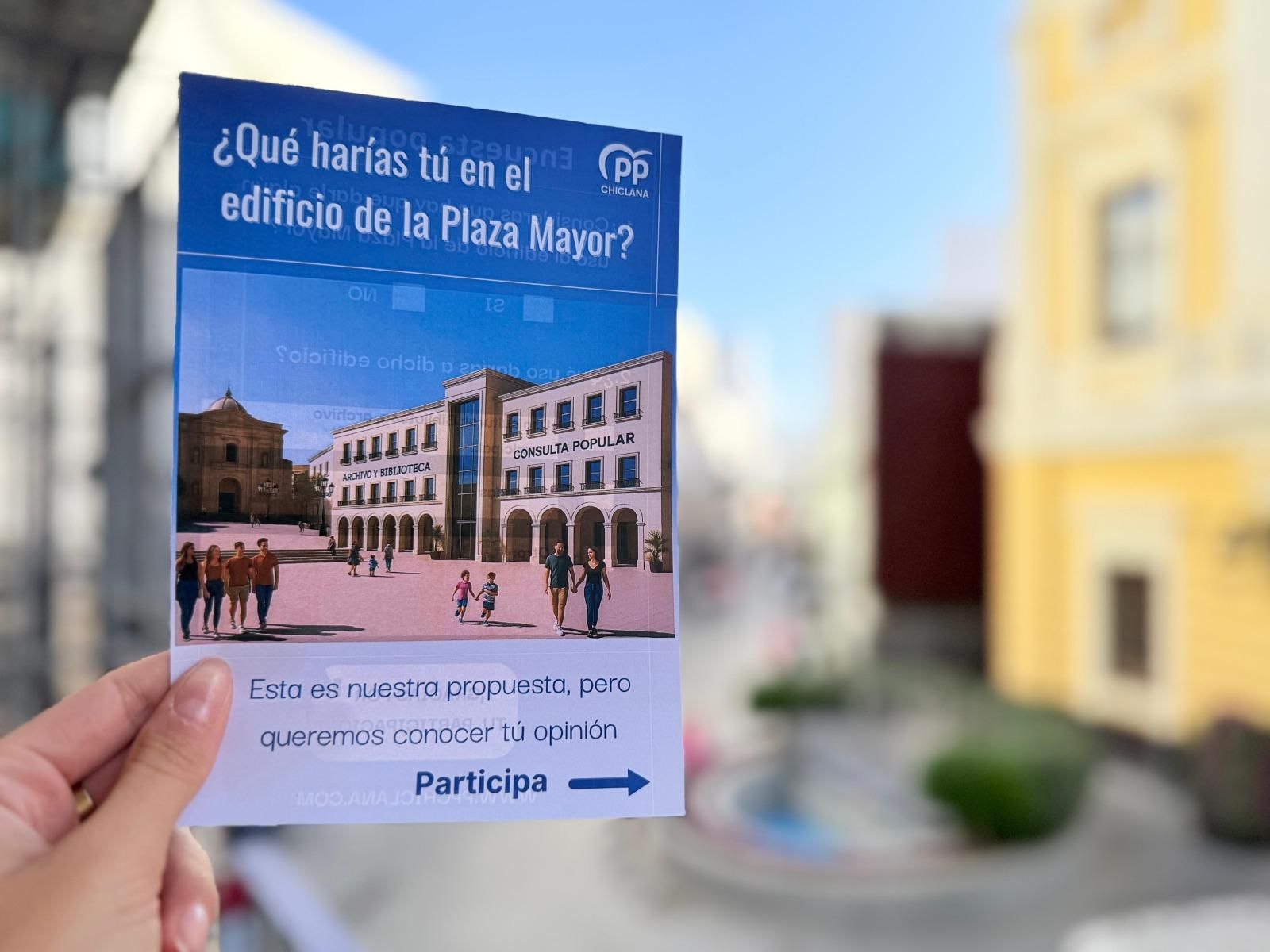 El Partido Popular de Chiclana impulsa una consulta ciudadana sobre el futuro del edificio de la Plaza Mayor