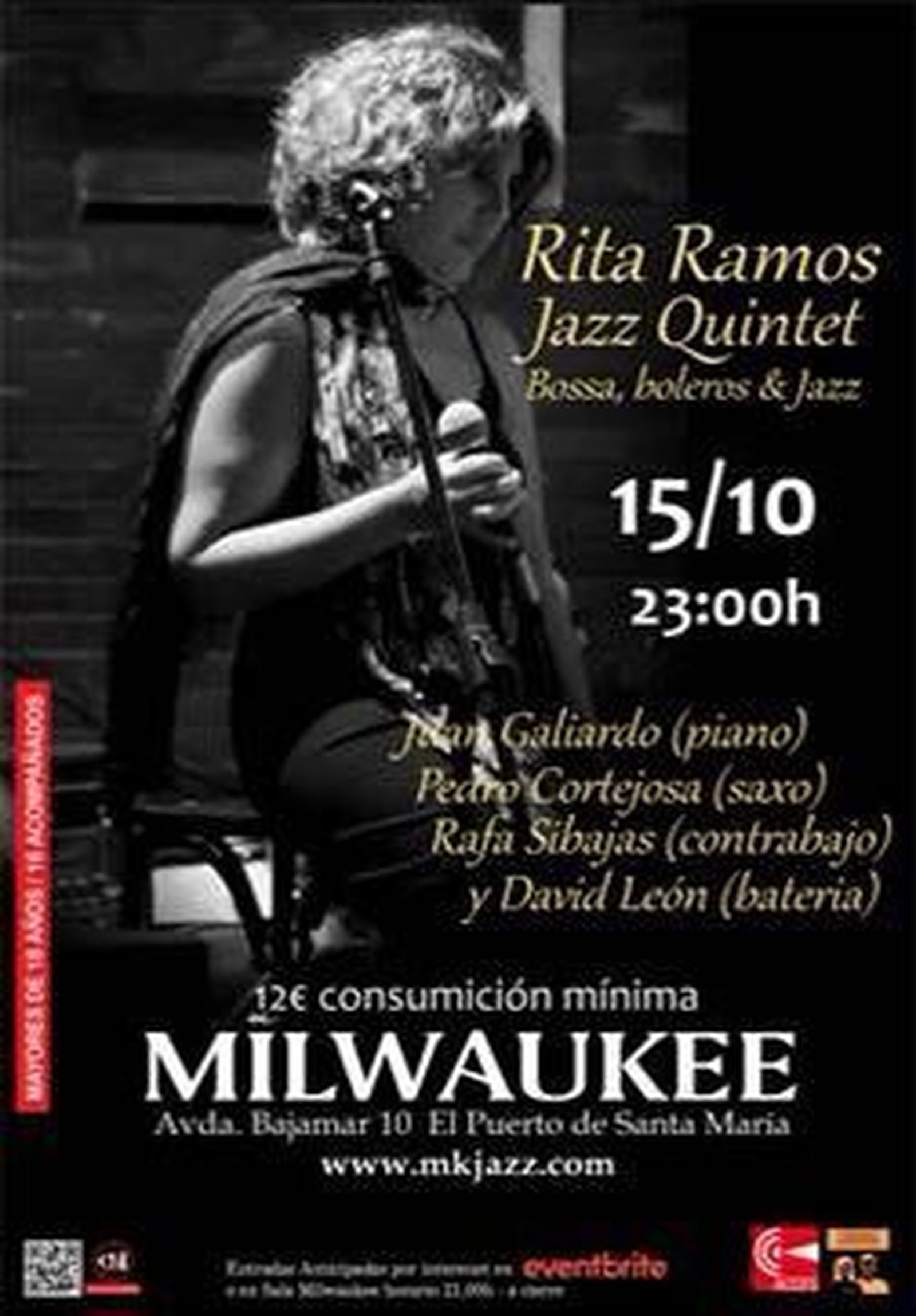 La cantante gaditana Rita Ramos presenta nuevo disco en la sala Milwaukee este viernes.