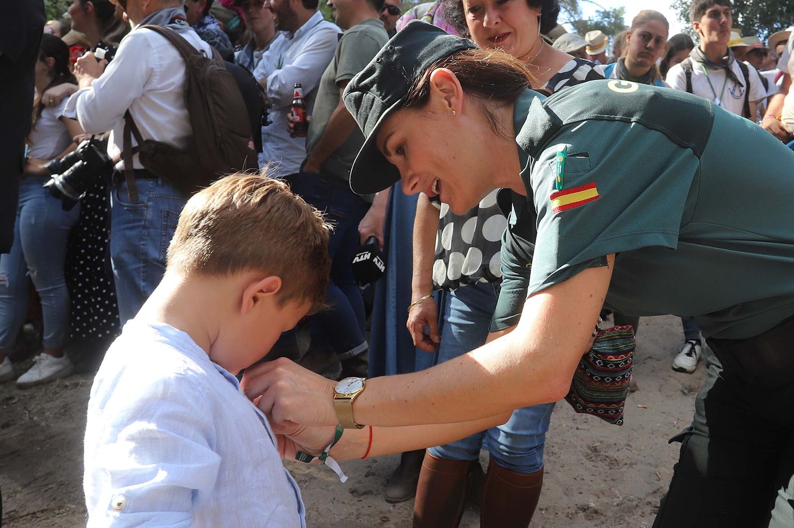 Imágenes de la Hermandad de Huelva a su paso por El Charco