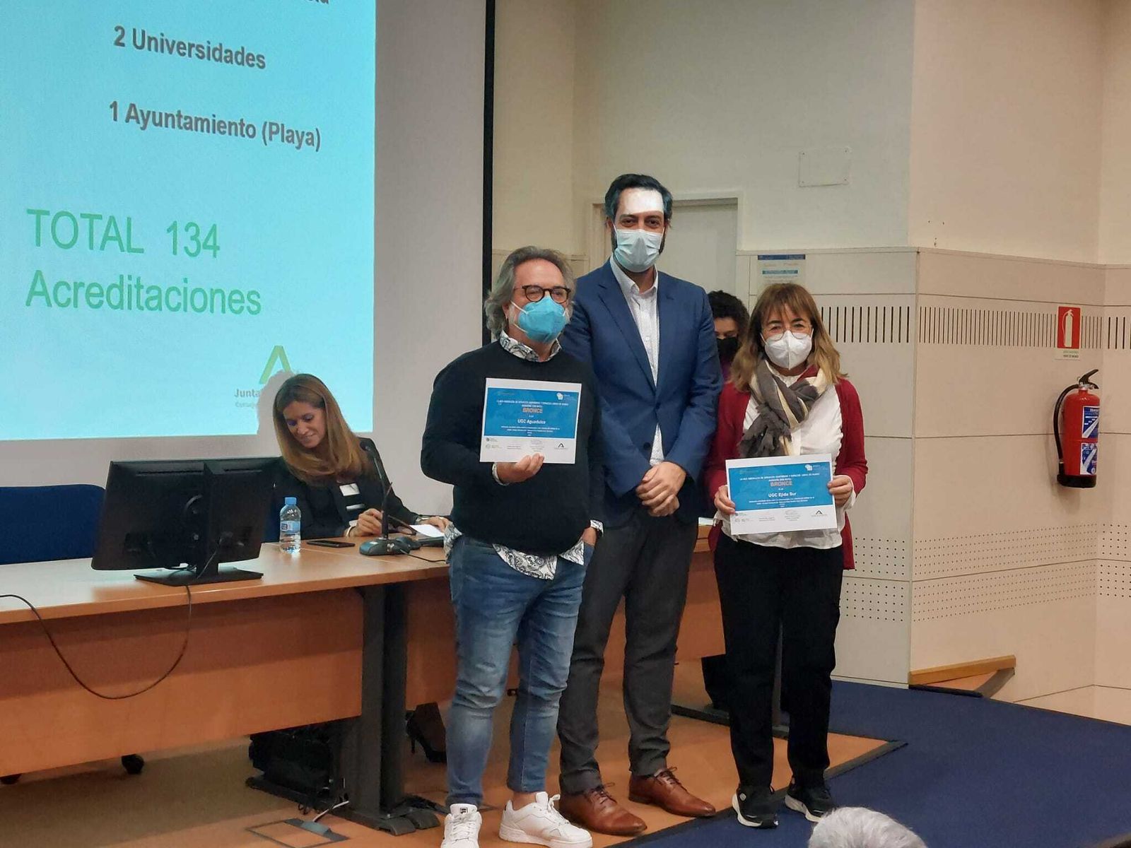 Acreditaciones recibidas de la Red Andaluza de Servicios Sanitarios y Espacios Libres de Humo.