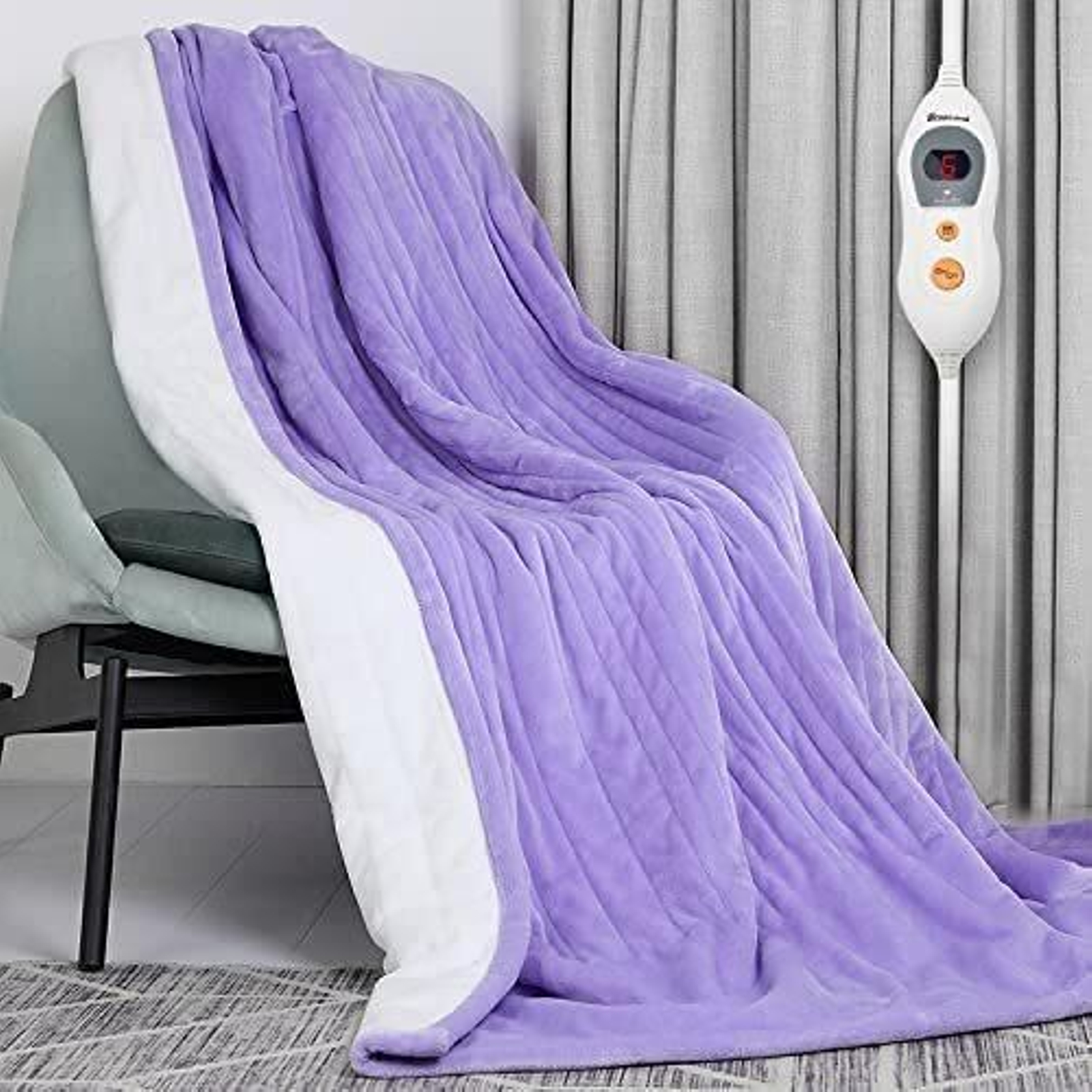 Vicsainteck Manta Eléctrica Superficie Suave 180 130 cm lavable