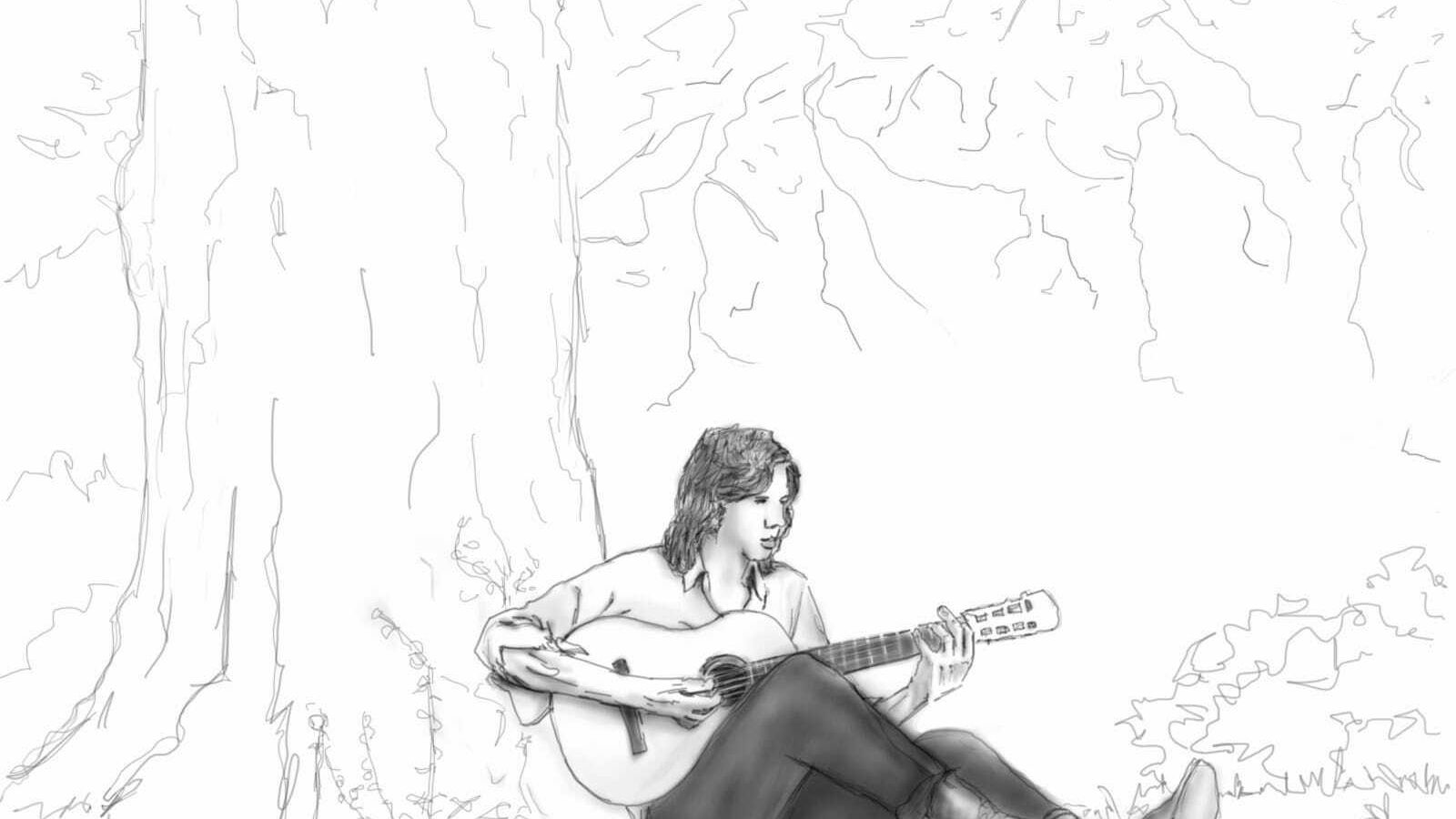 Una ilustración de Nick Drake para el libro de José María Pérez. Una ilustración de Nick Drake para el libro de José María Pérez.