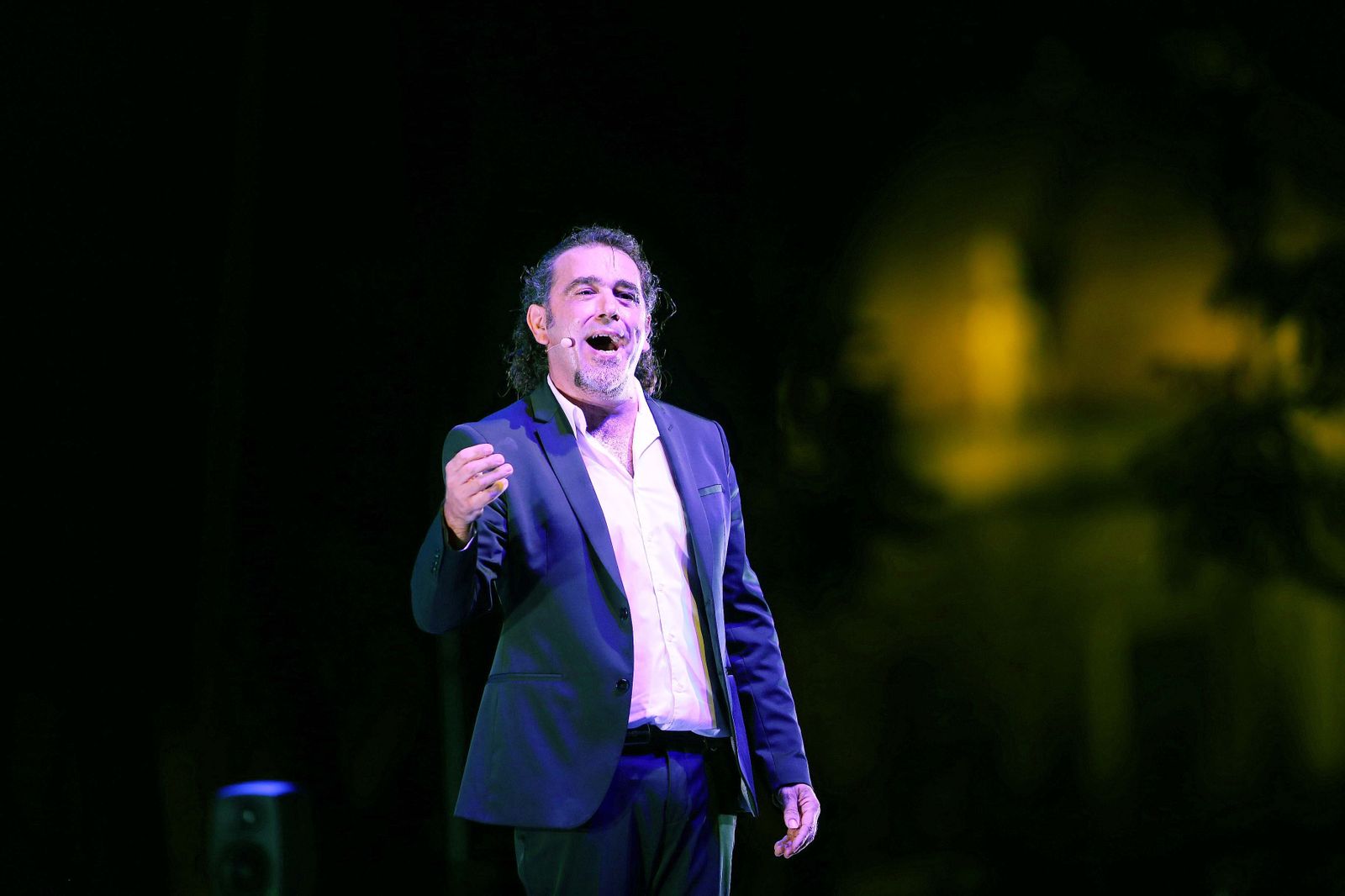 David Lagos, durante su actuación en la última Fiesta de la Bulería.