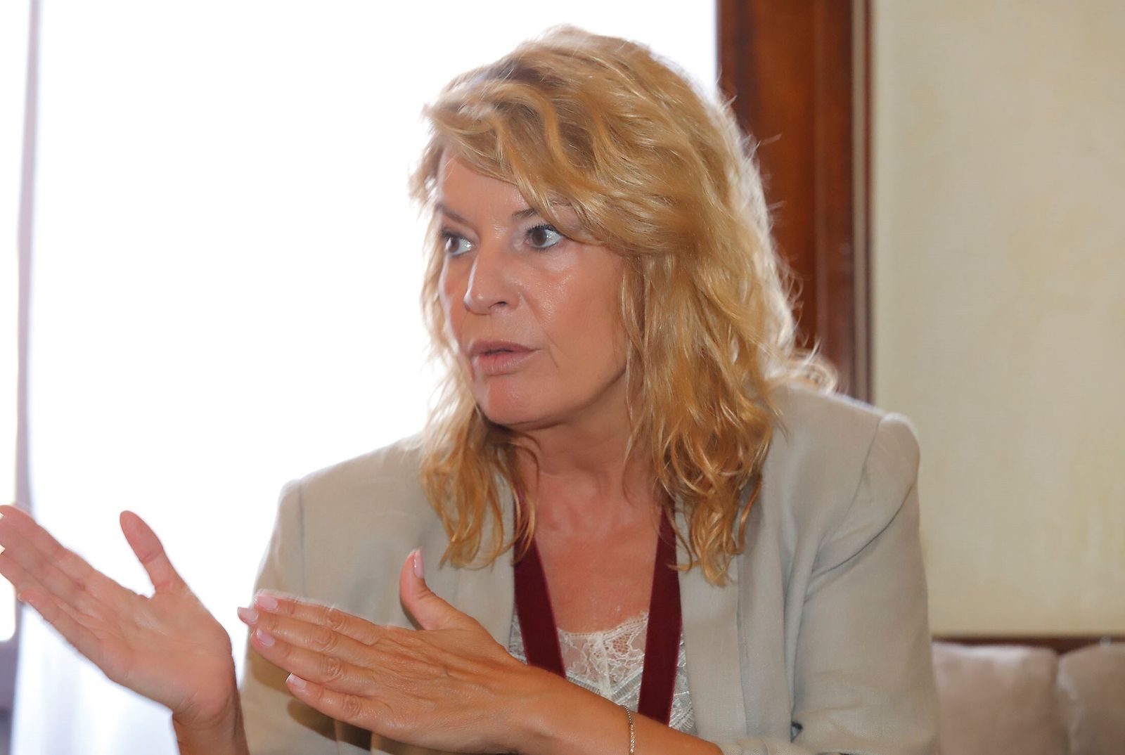 Pilar Miranda durante una reciente entrevista