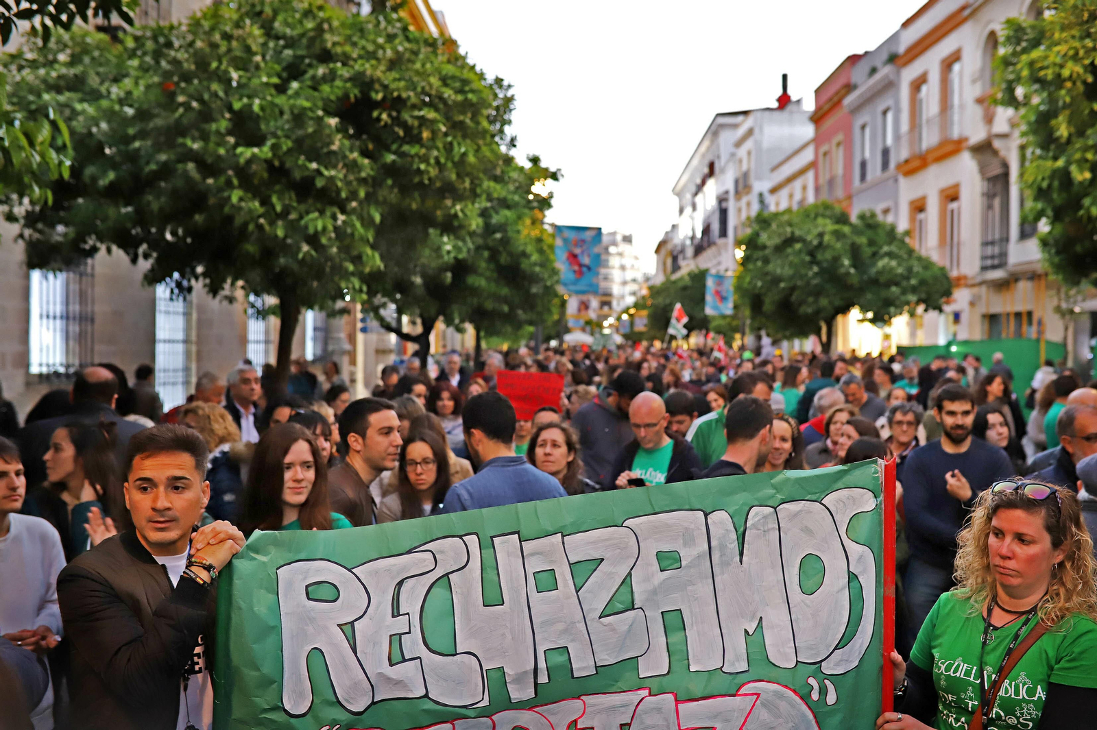 Protestas en Jerez contra el nuevo decreto de escolarización