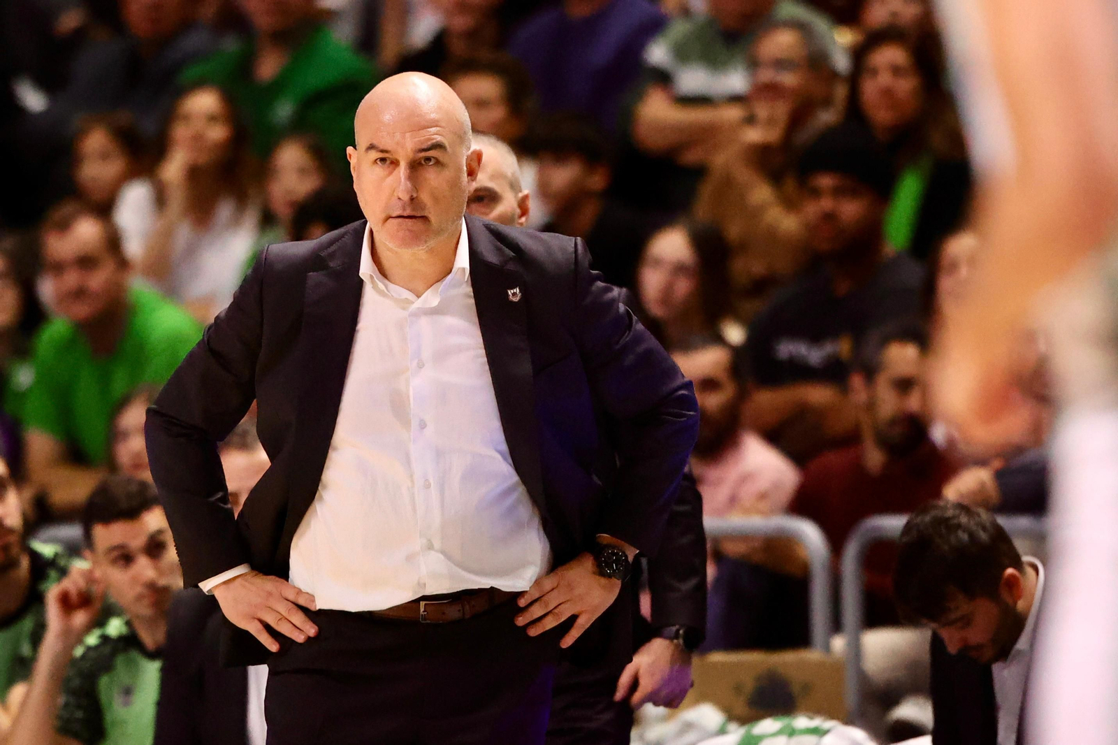 Jaume Ponsarnau, durante el Unicaja-Bilbao