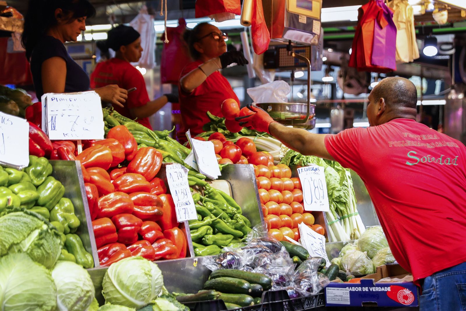 Compras en un mercado