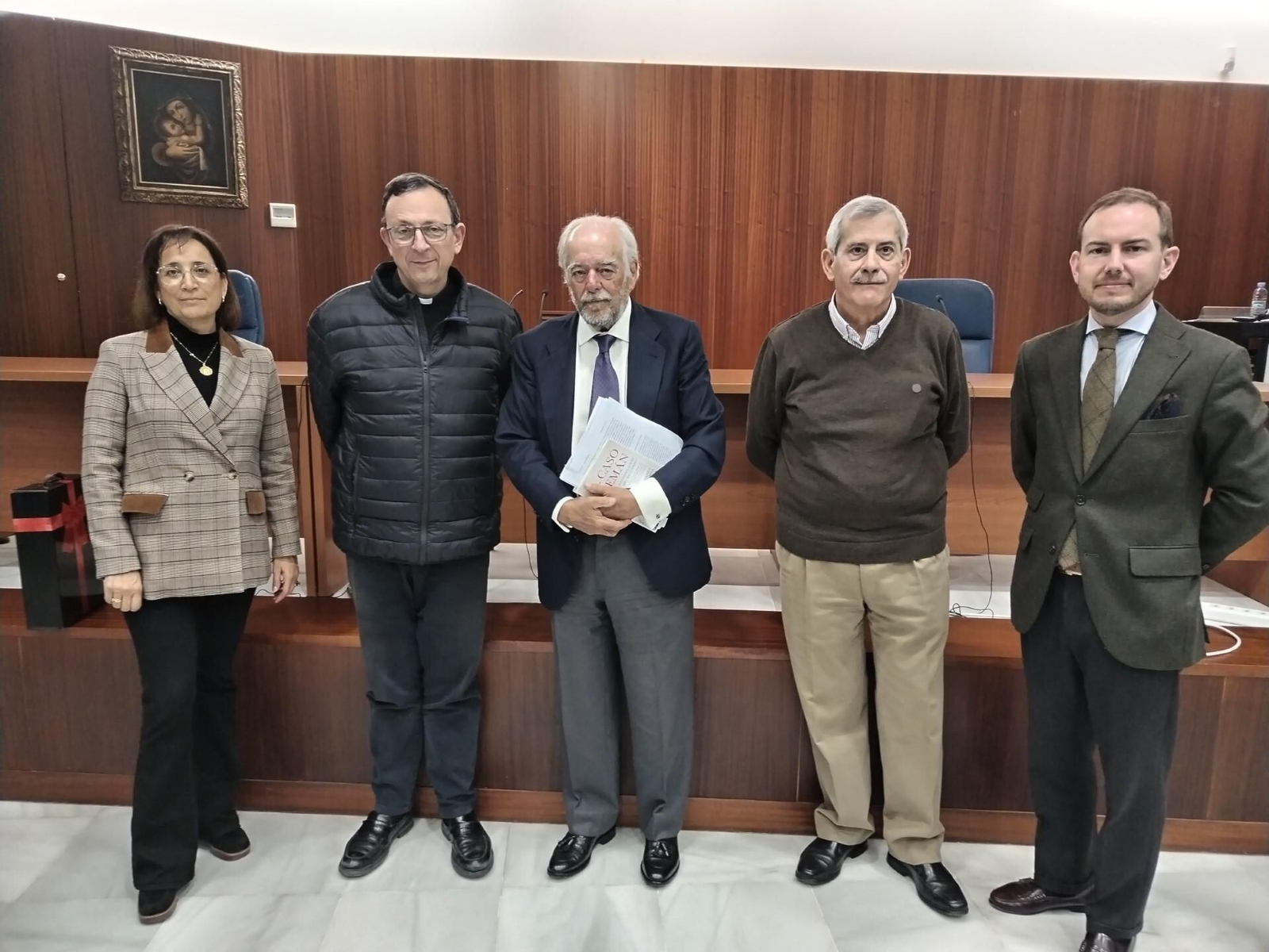 Representantes de la ACdP en el Auditorio San Juan Pablo II este pasado lunes.