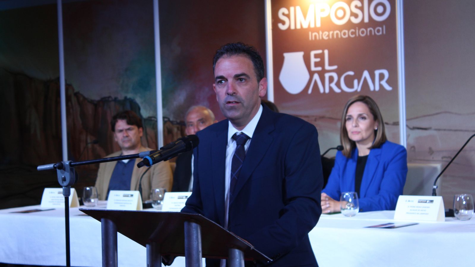 El alcalde de Antas, Pedro Ridao Zamora, durante su intervención.