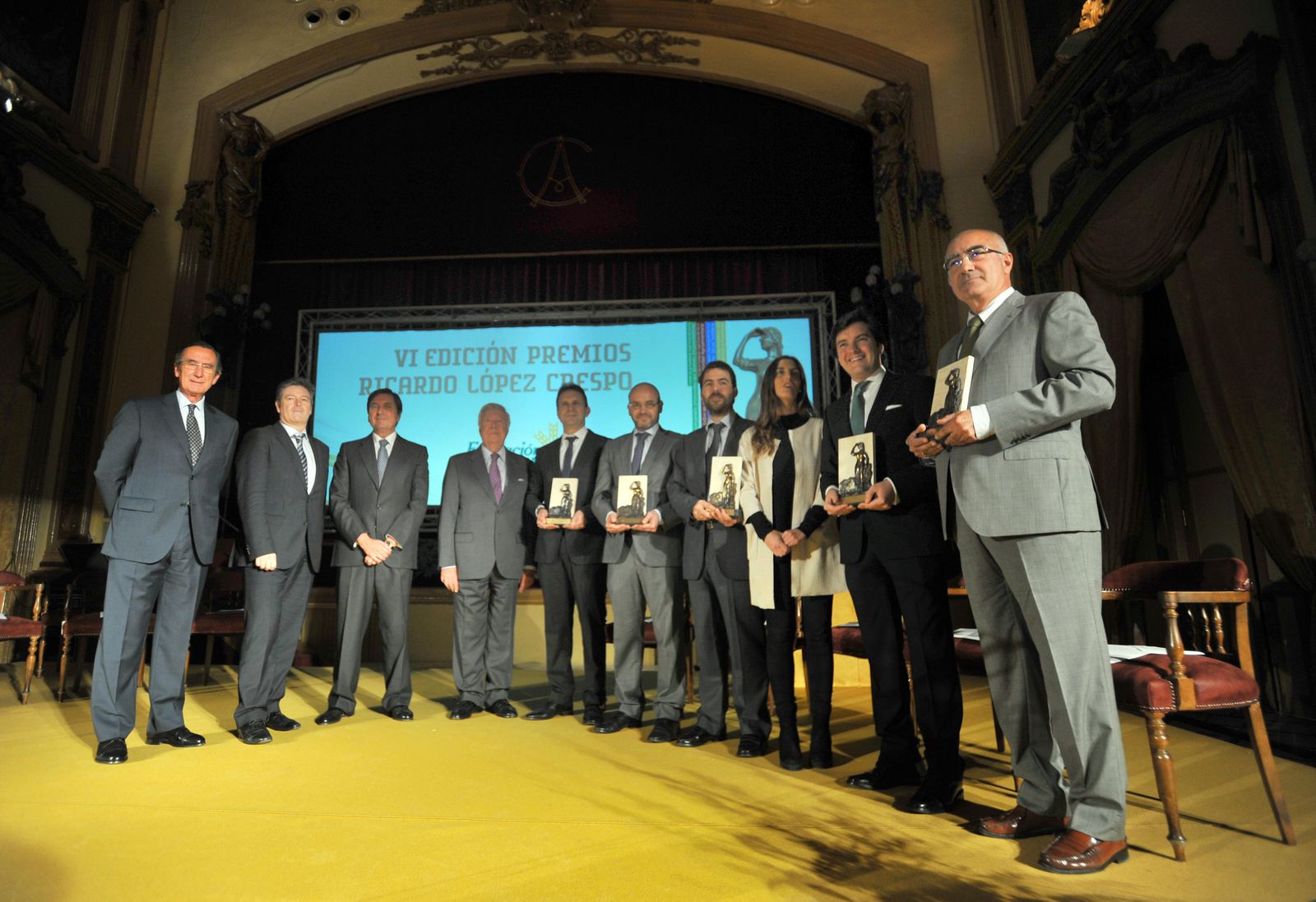 Los premiados por la Fundación Caja Rural del Sur en el Círculo de la Amistad.