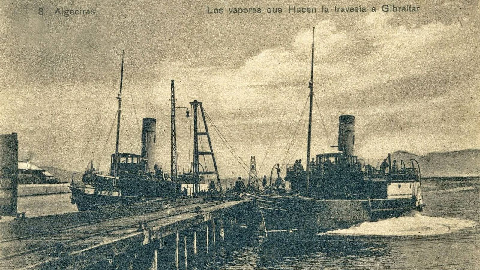 En 1892, una vez construida la línea de ferrocarril, la compañía Algeciras-Gibraltar Railway Company Limited creó un servicio de vapores para unir los puertos de Algeciras y Gibraltar.