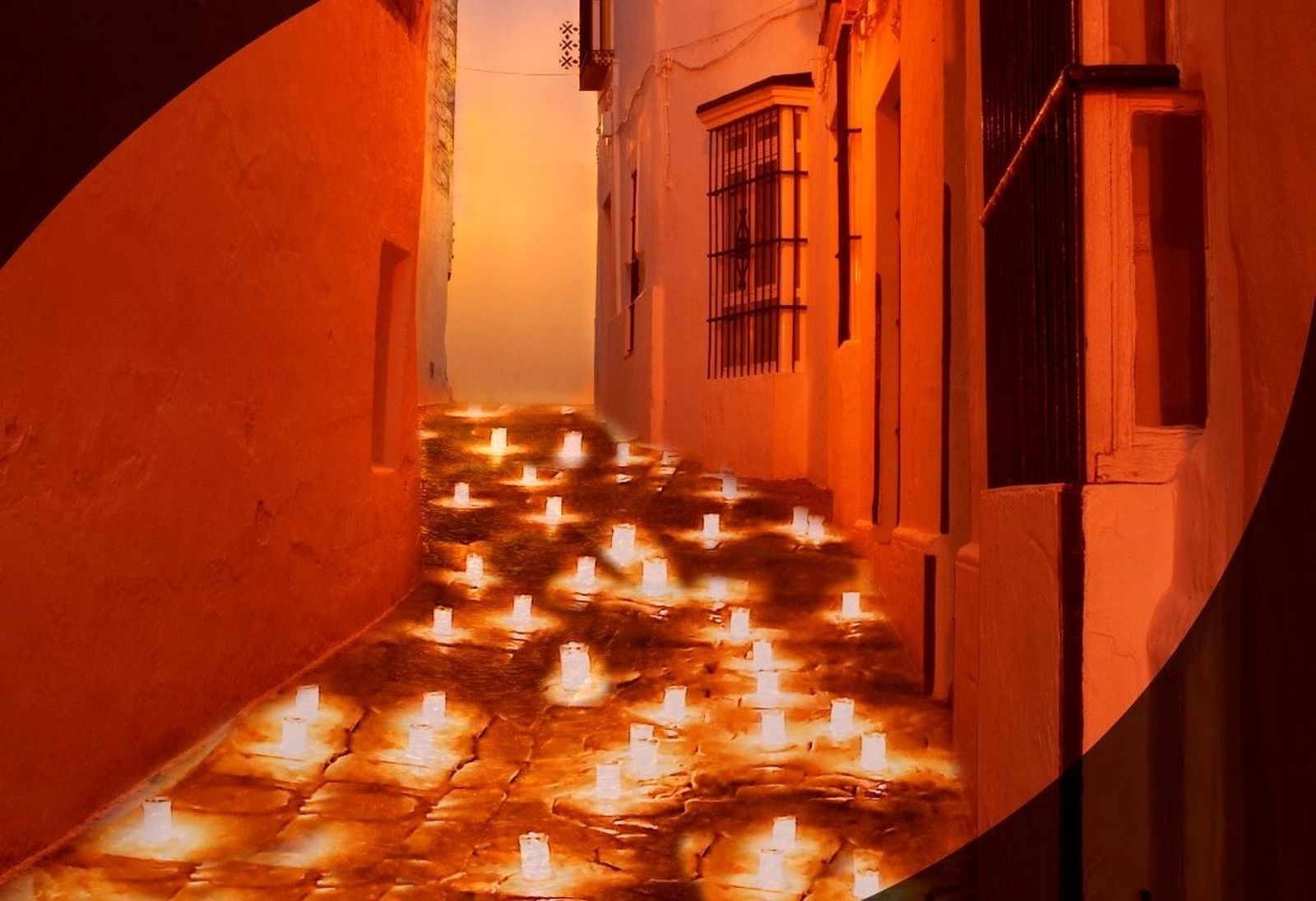 Cartel anunciador del evento de las velas en Arcos