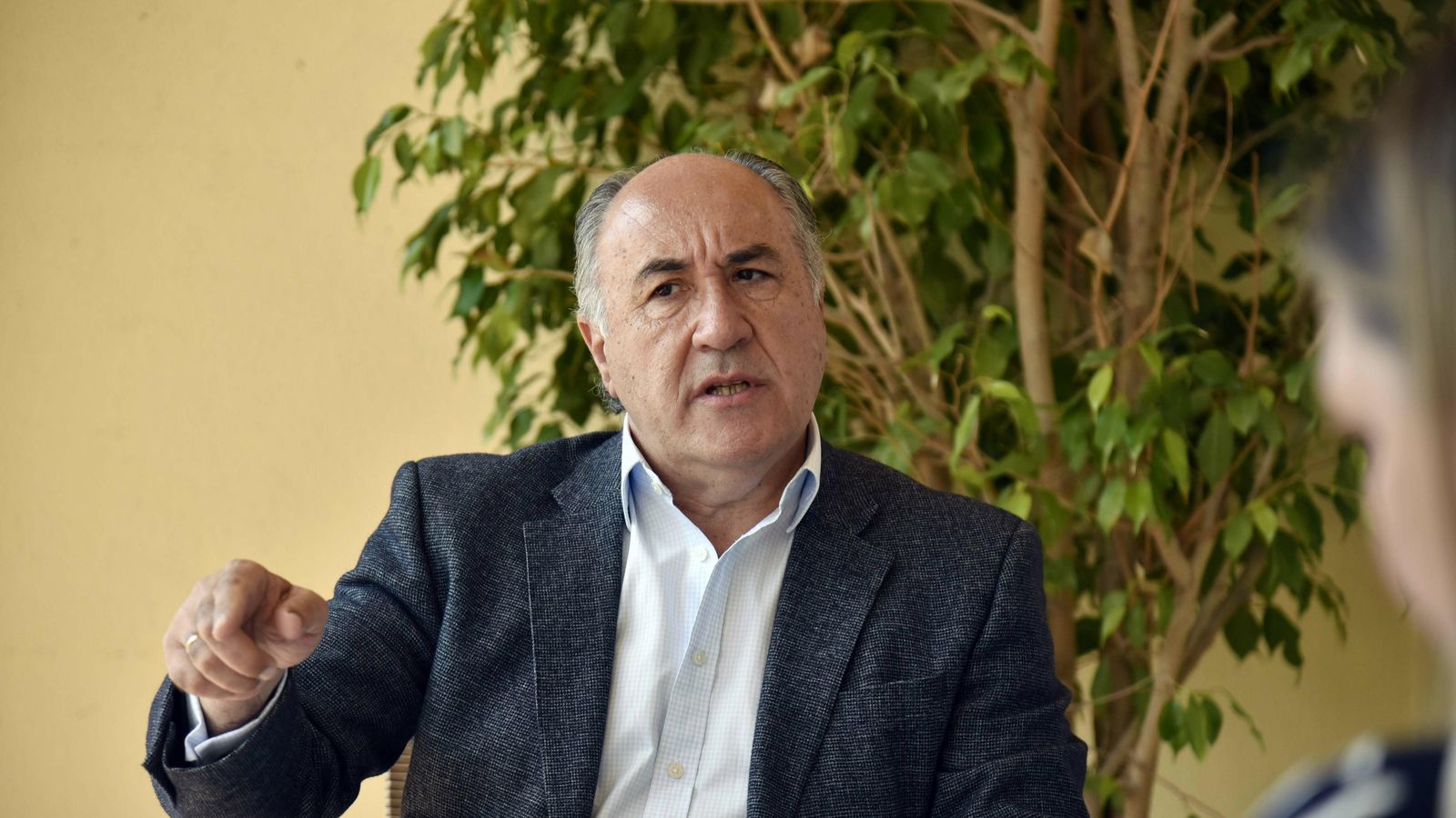 Landaluce, durante la entrevista.