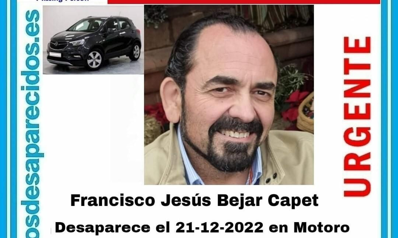 Cartel difundido por SOS Desaparecidos.