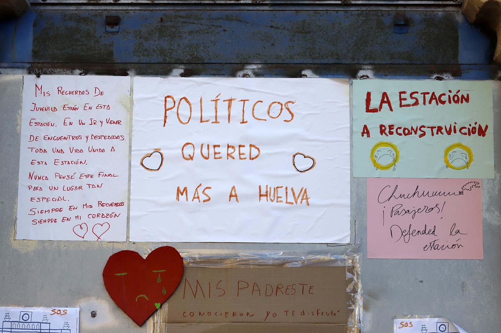 Imágenes de la antigua estación de tren de Huelva tras el incendio