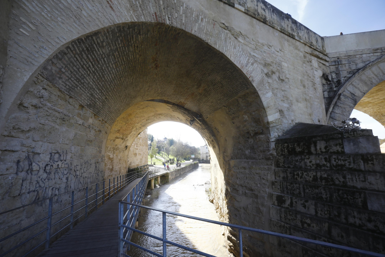 El caudal del río Guadalquivir recupera la normalidad en Córdoba, en imágenes
