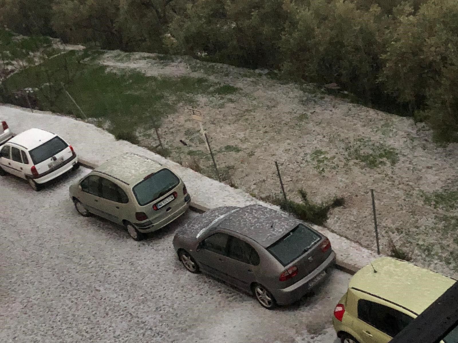 Granizada en Málaga, en fotos