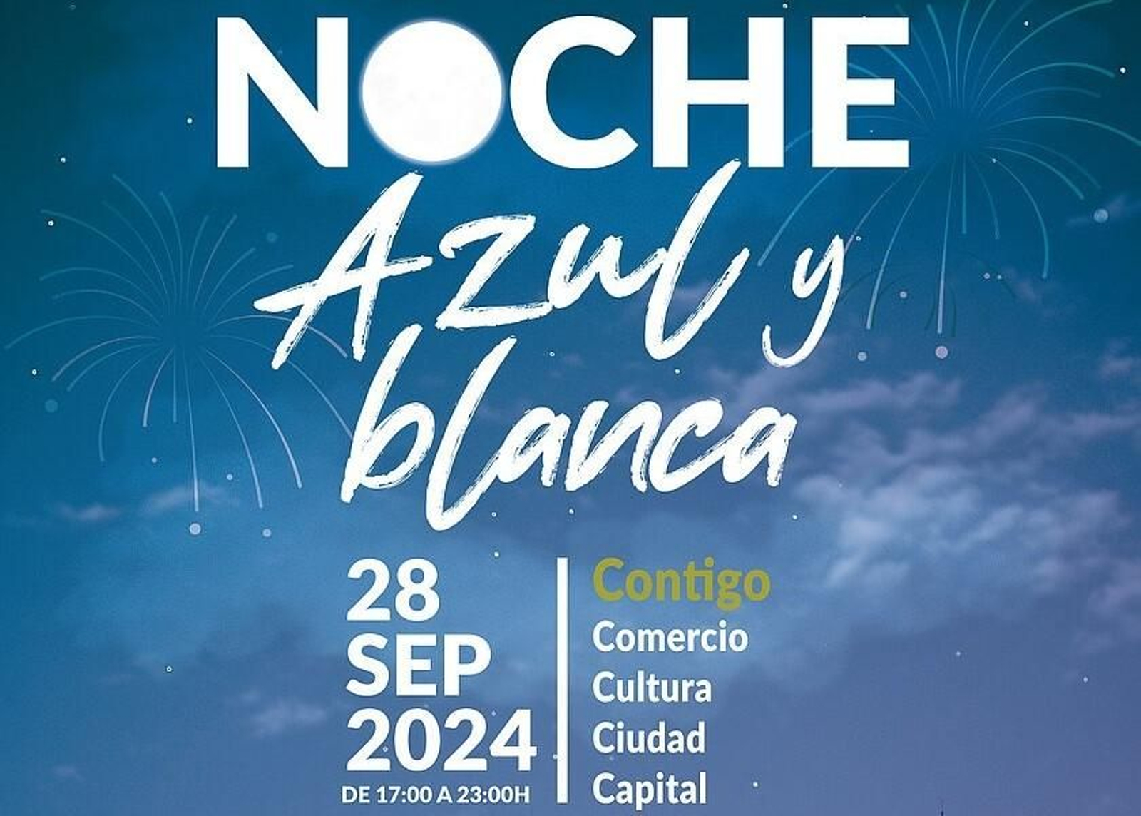 Cartel de la 'Noche Azul y Blanca' de 2024 en Jerez