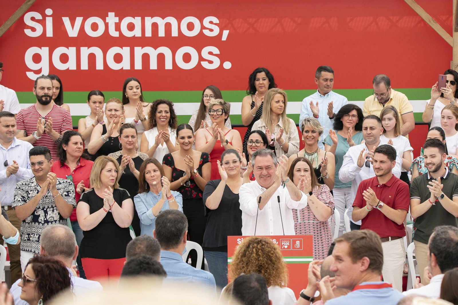 Así ha comenzado la campaña Juan Espadas con Pedro Sánchez, en Almería