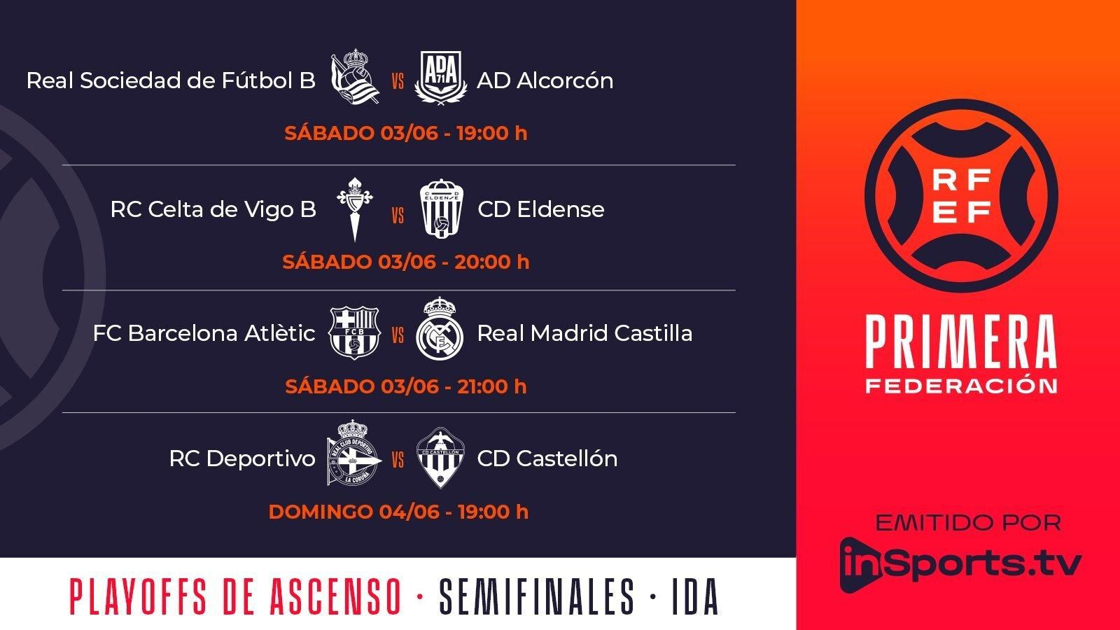 Los horarios del play-off de ascenso a Segunda.