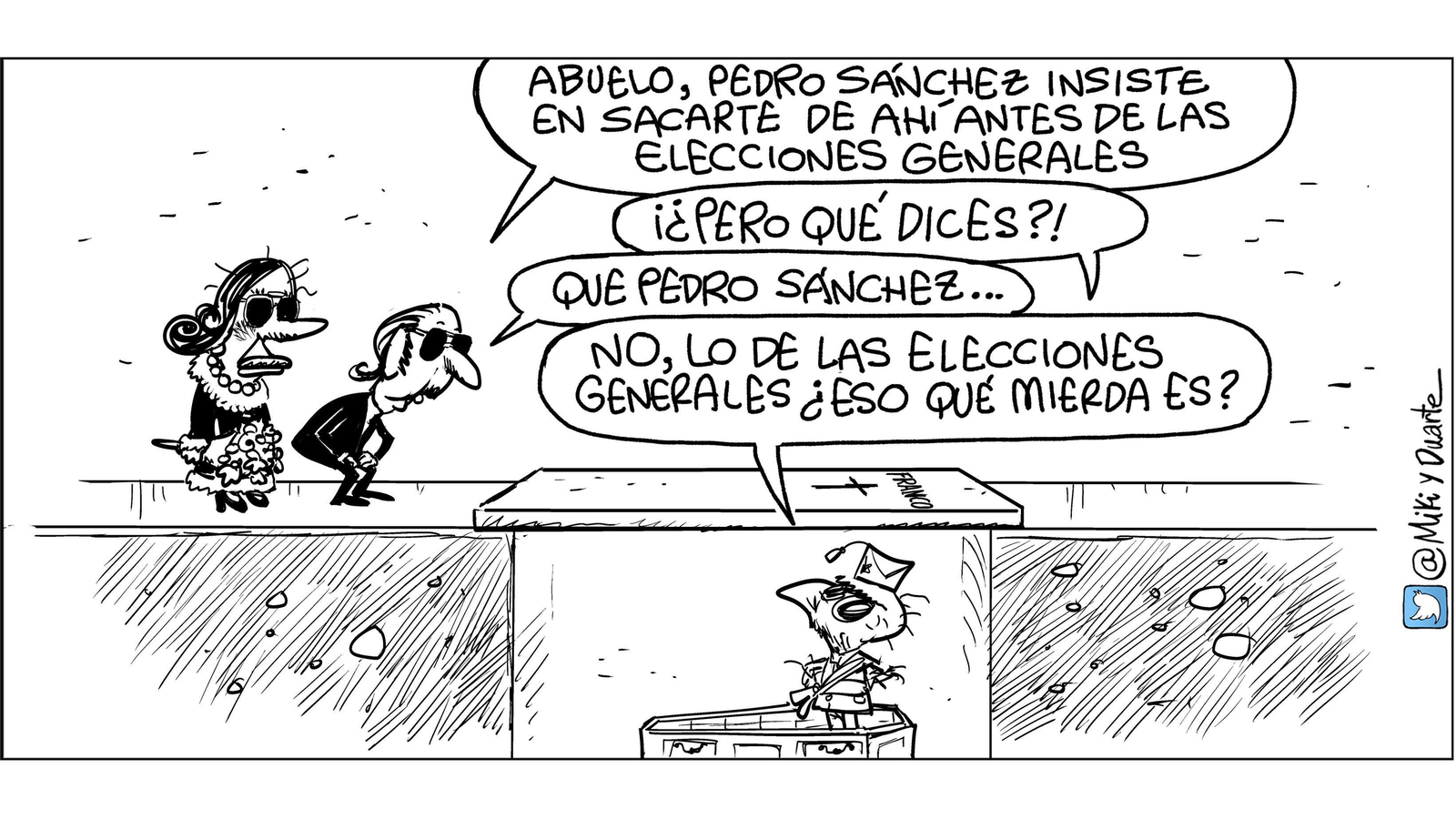 La exhumación de Franco, viñeta a viñeta
