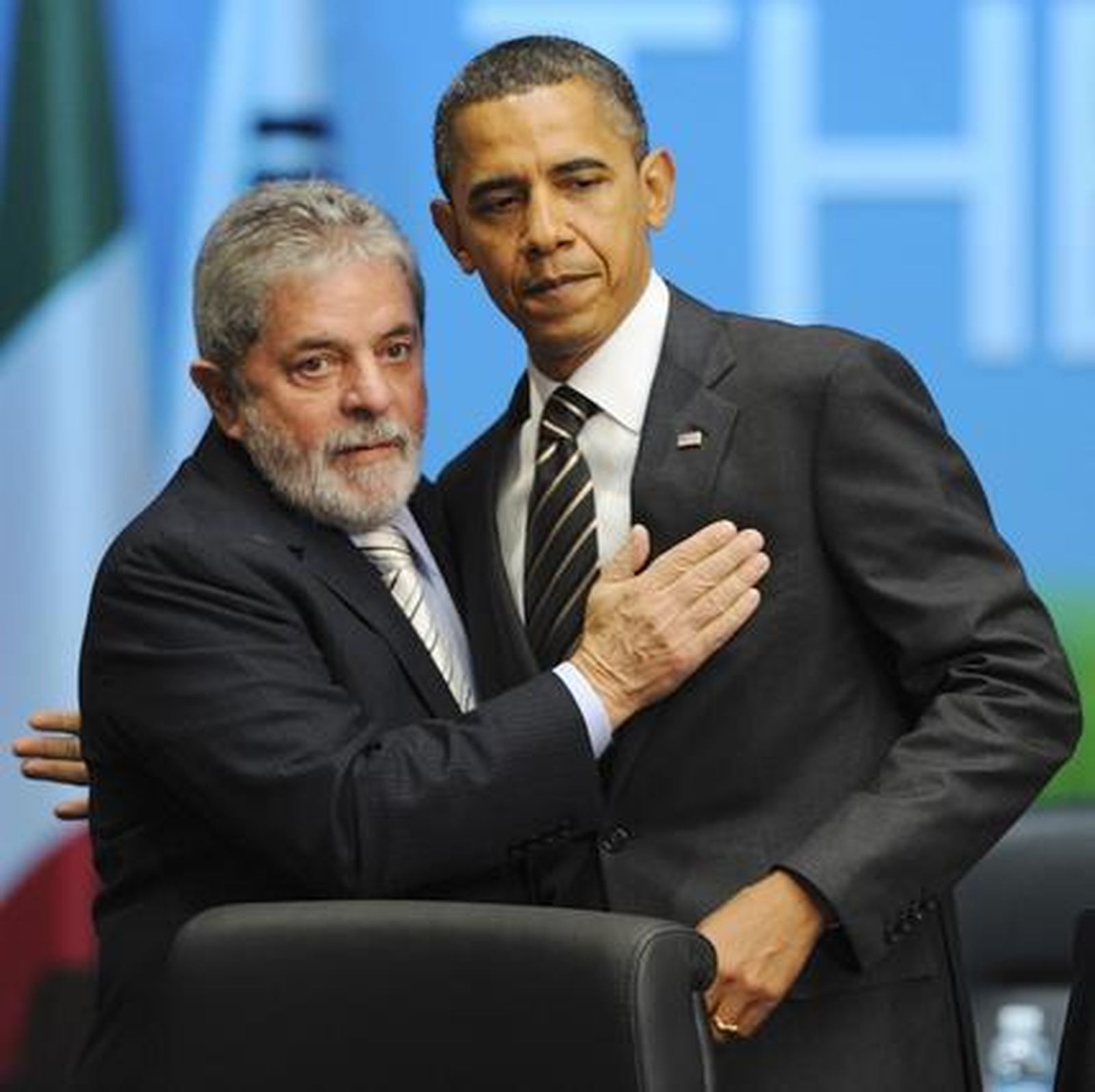 El presidente de Brasil, Lula da Silva, junto al Presidente de Estados Unidos, Barak Obama, en la cumbre del G20. 

Foto: Agencias