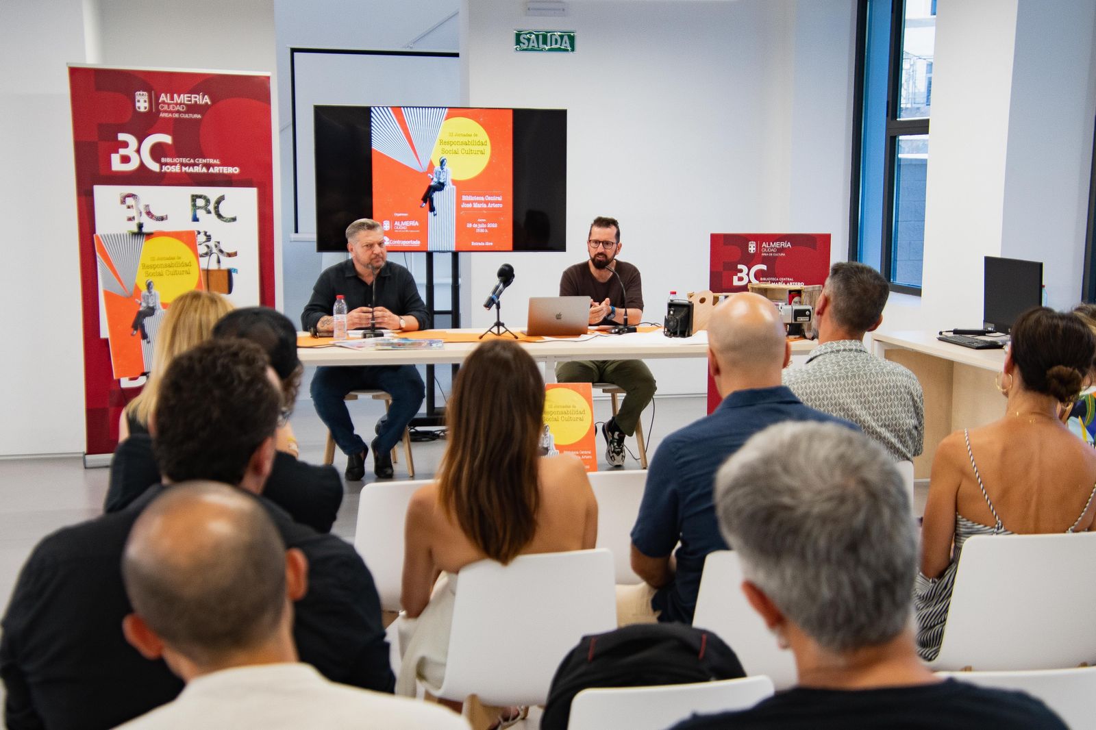 El concejal Diego Cruz y Antonio Verdegay en la apertura de las Jornadas.
