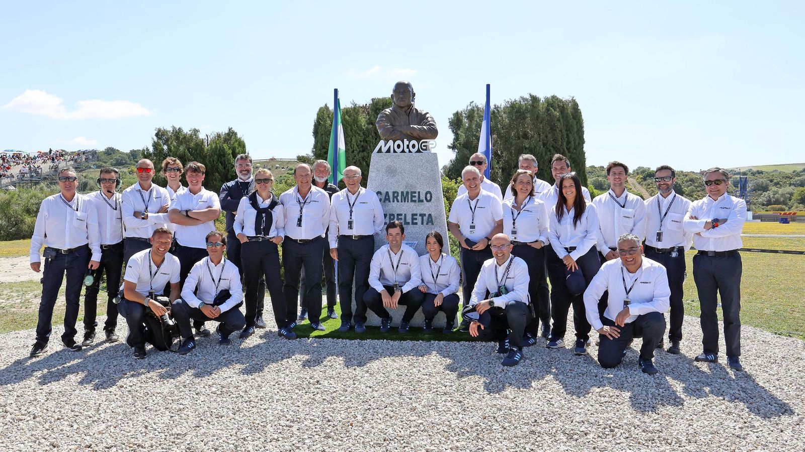 Inauguración del monumento a Carmelo Ezpeleta en el Circuito de Jerez - Ángel Nieto