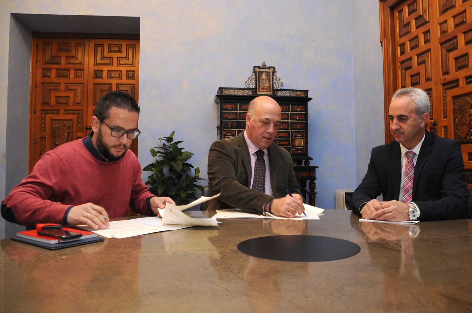 José Álvarez, Antonio Ruiz y Maximiano Izquierdo.