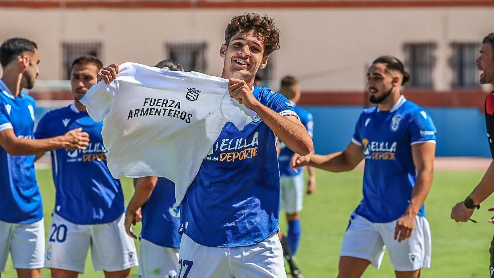 El joven Abdelah dedicó su golazo a Armenteros, su compañero lesionado de gravedad.