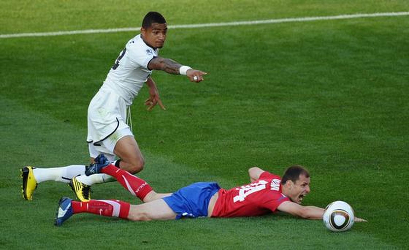 Ghana es la primera selección africana que gana en el Mundial de Sudáfrica. / AFP