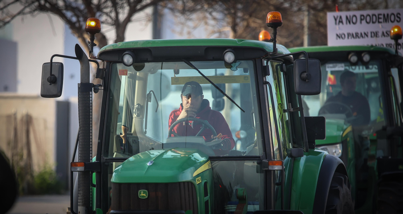 Jerez colapsado por la protesta de agricultores vy ganaderoa