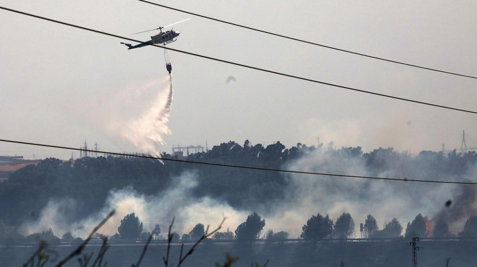 Grave incendio en la campiña de Jerez