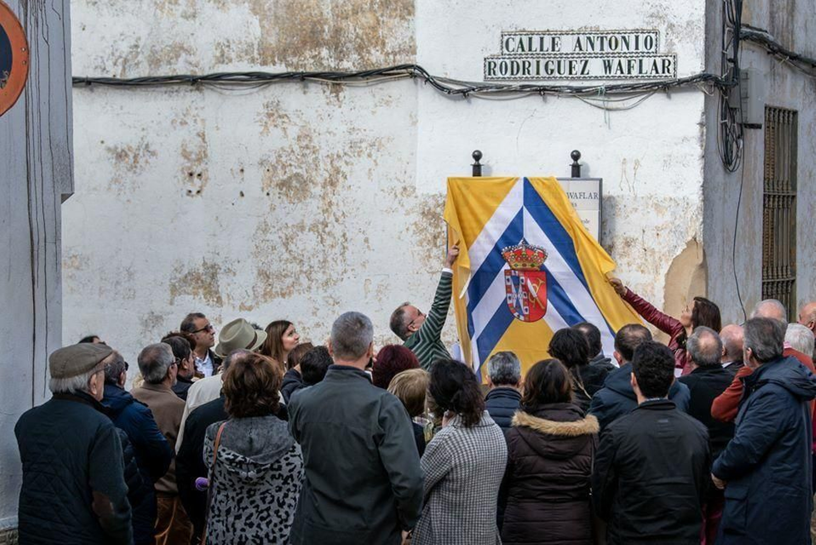 Descubrimiento de la calle Antonio Rodríguez Waflar, en Beas.