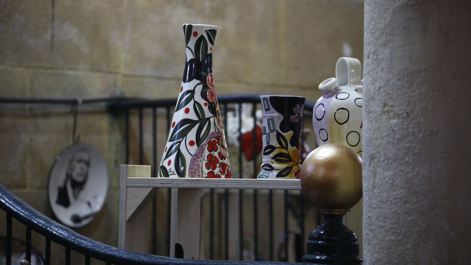 Piezas de la exposición.