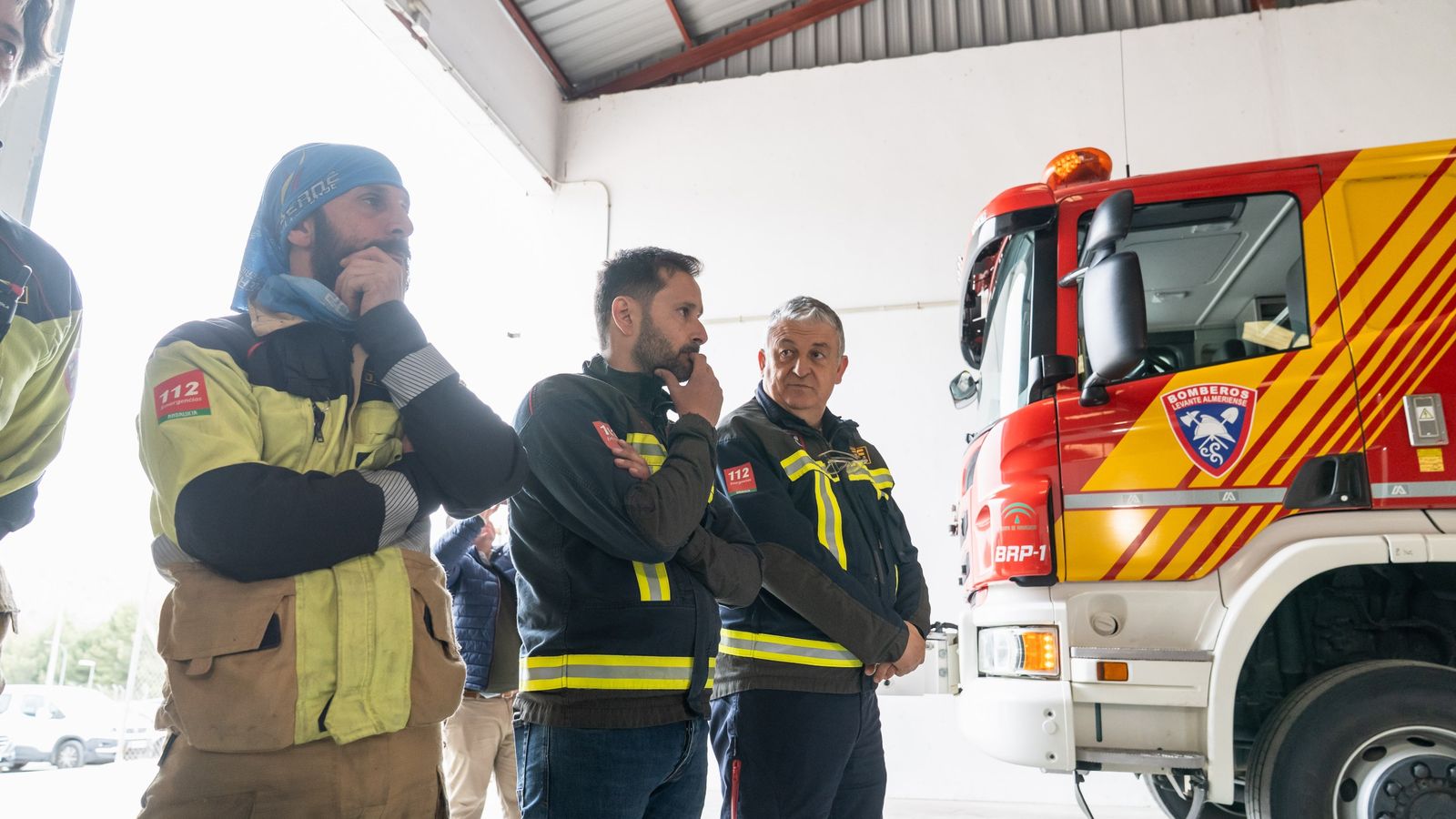 Bomberos del Levante Almeriense en el acto.