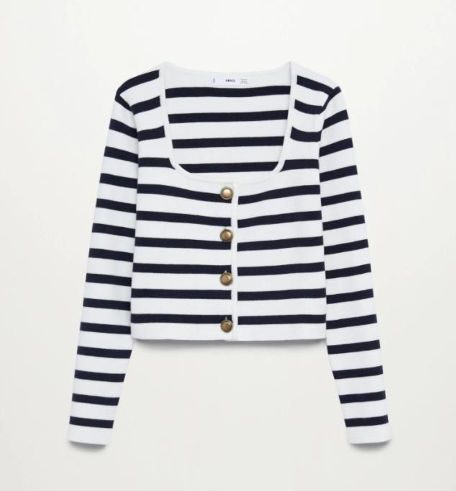 Chaqueta de rayas marineras de Mango.