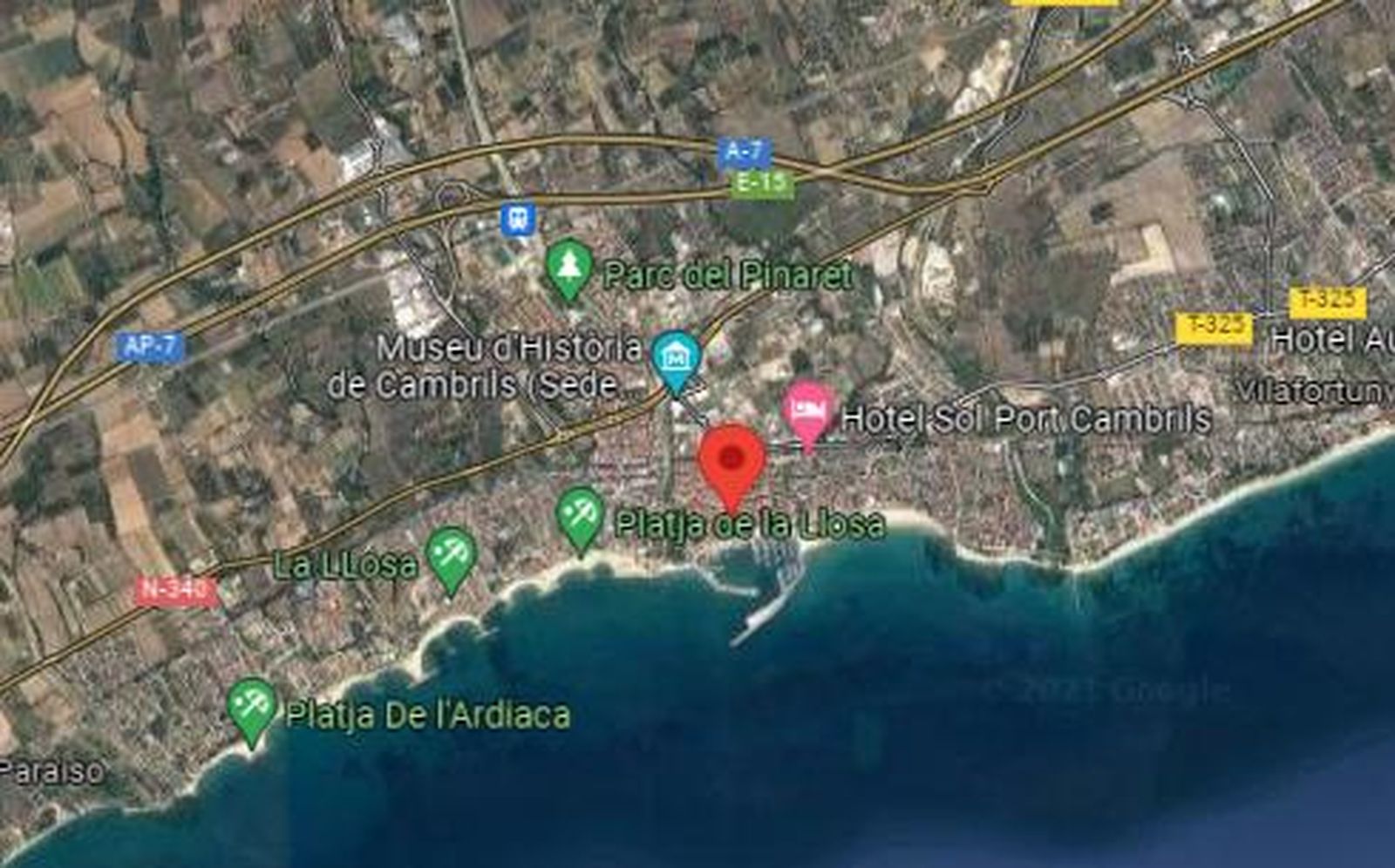 Cambrils en Google Maps