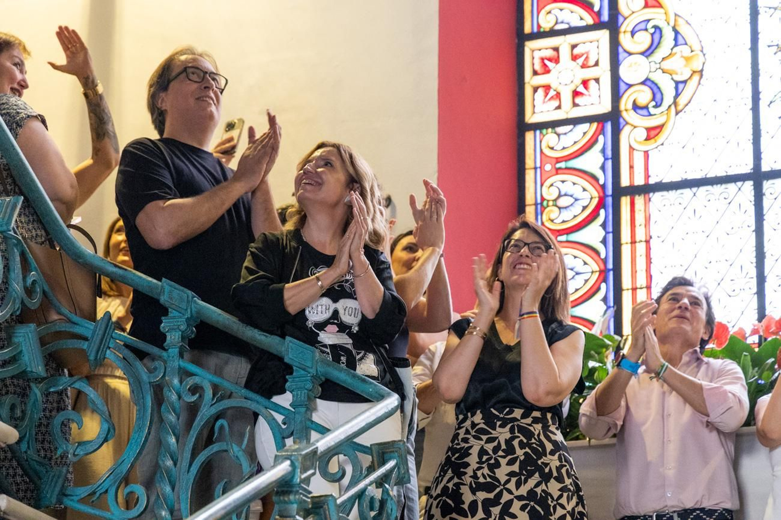 La fiesta por el ascenso del Real Jaén en La Plaza de Santa María y el Ayuntamiento