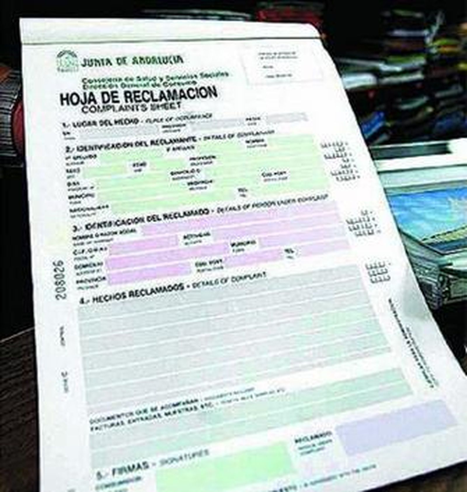 Así son las nuevas hojas de reclamaciones.