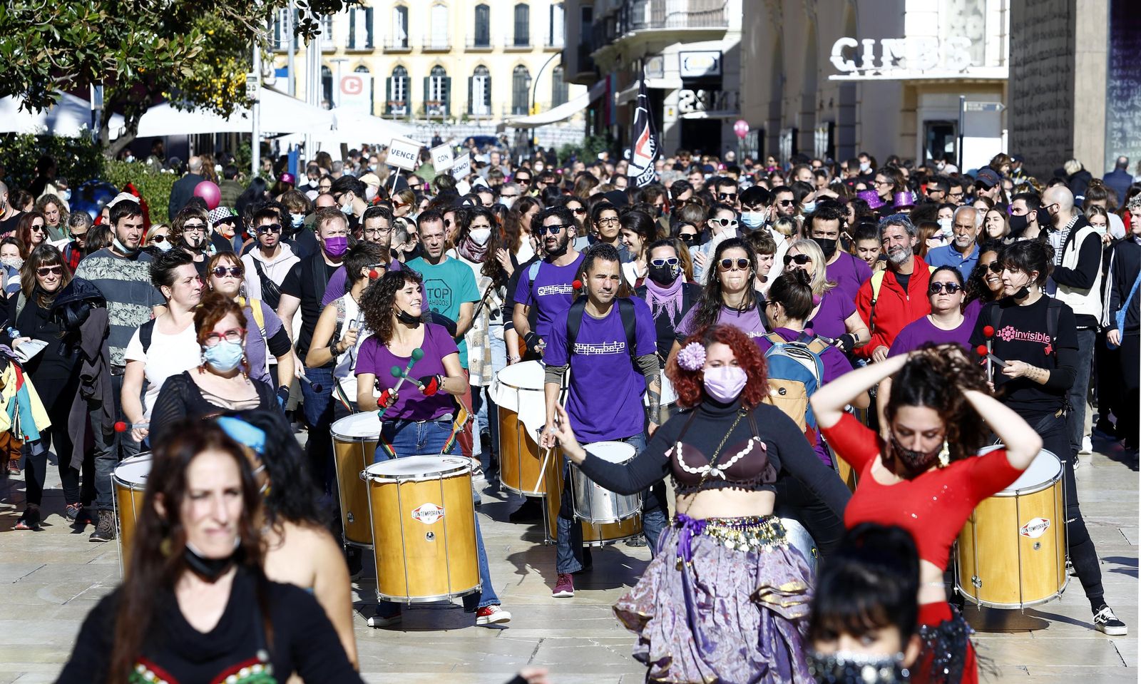 La manifestación de La Casa Invisible de Málaga, en fotos