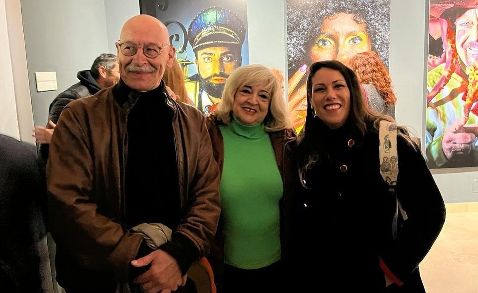 Pablo Juliá, la pintora Amalia Quirós y Tamara García.