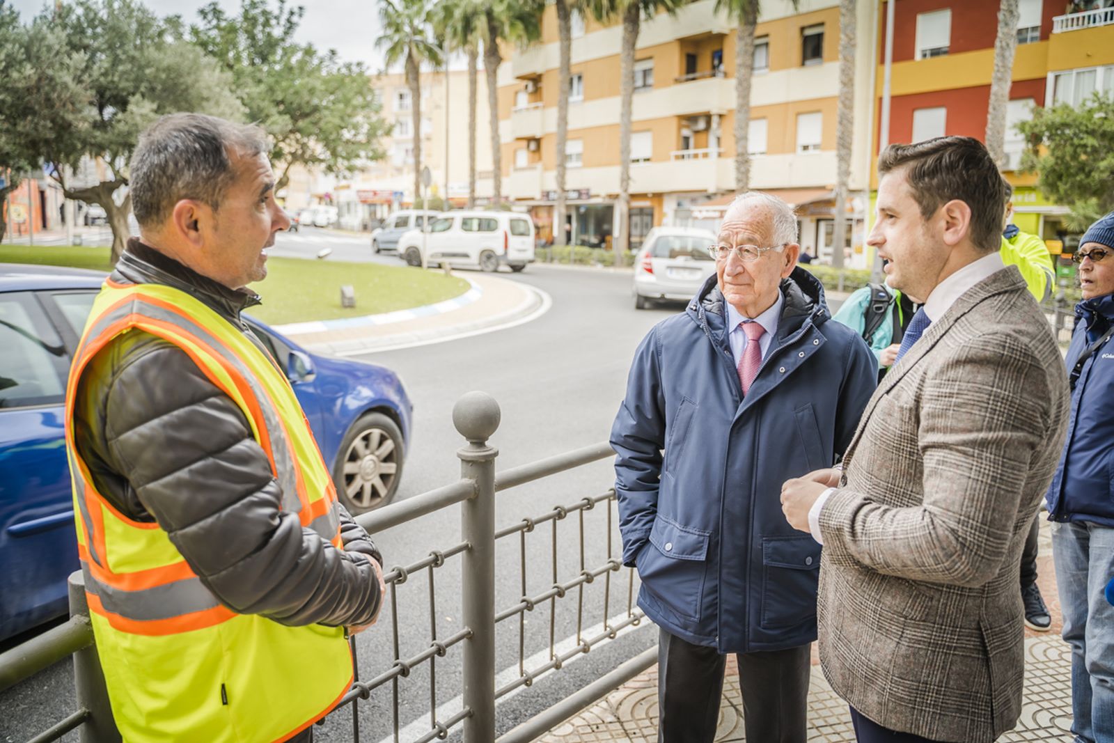 Visita de Gabriel Amat y José Luis Llamas.
