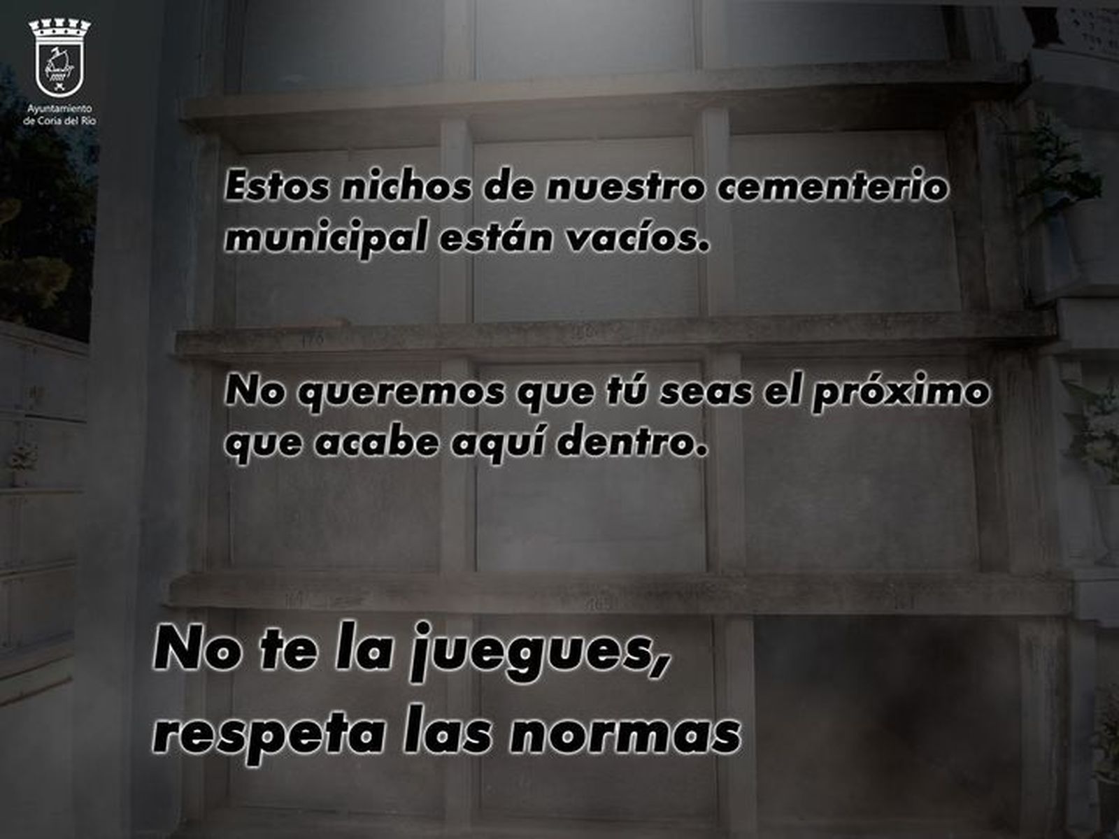 Campaña de concienciación del Ayuntamiento de Coria del Río.