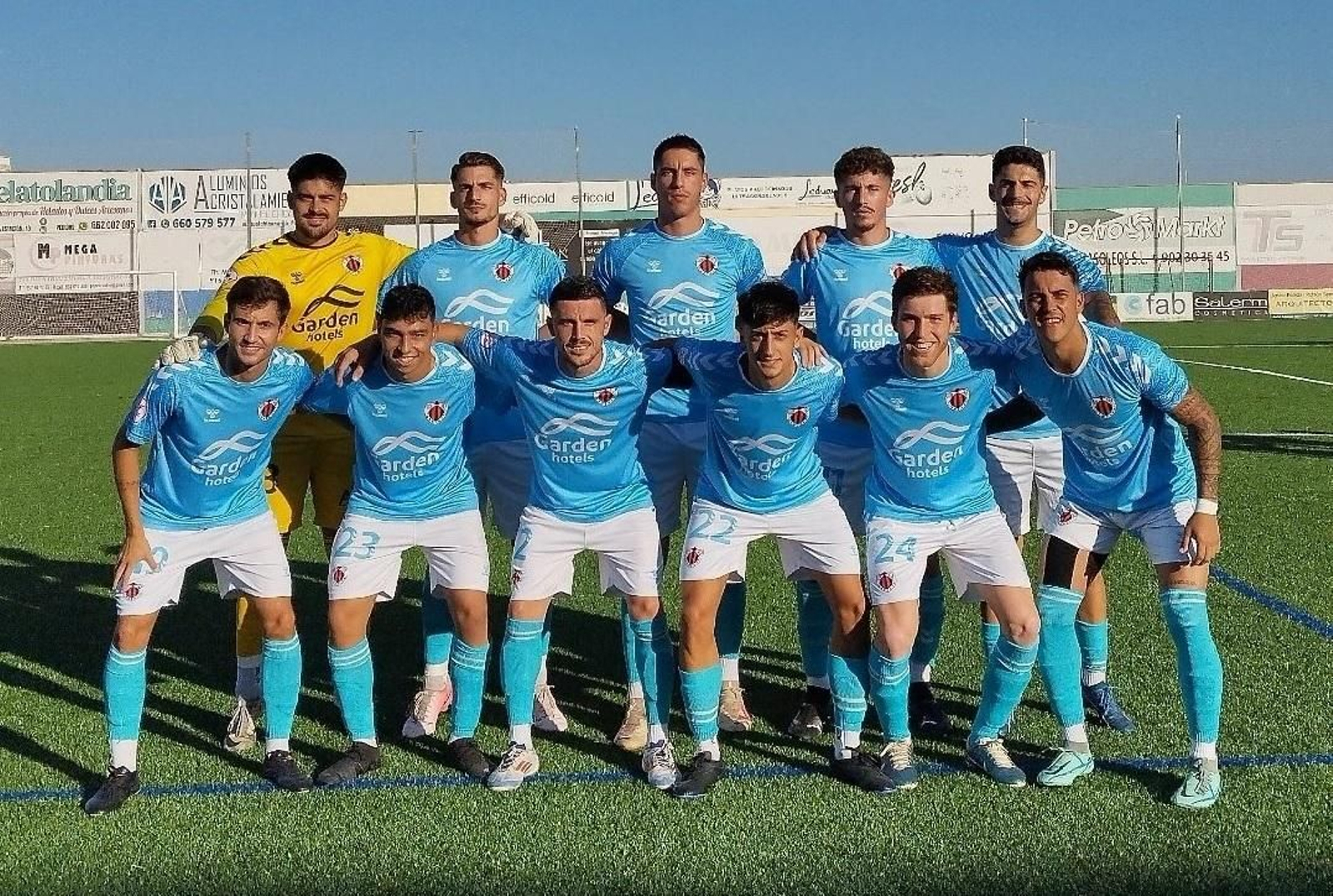 Once inicial del Cartaya ante el Puente Genil la pasada jornada.