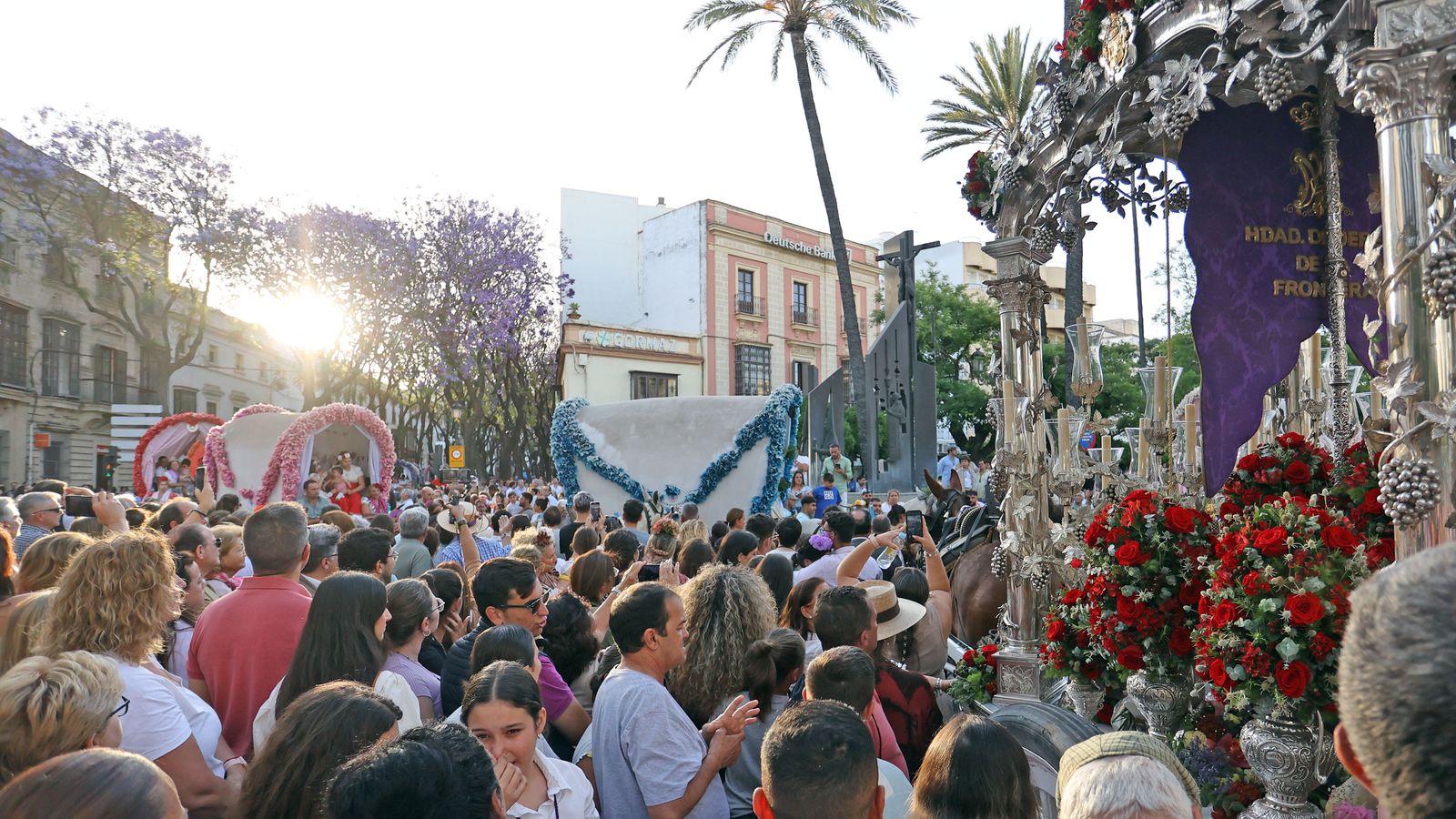 Llegada de la Hermandad del Rocío a Jerez